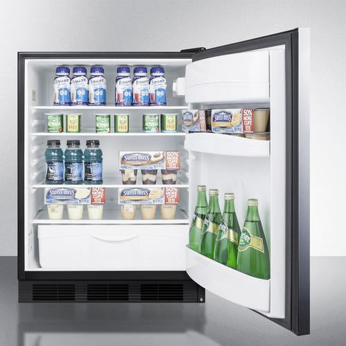 Accucold 24" Wide Built-In All-Refrigerator Auto Defrost with Stainless Steel Door