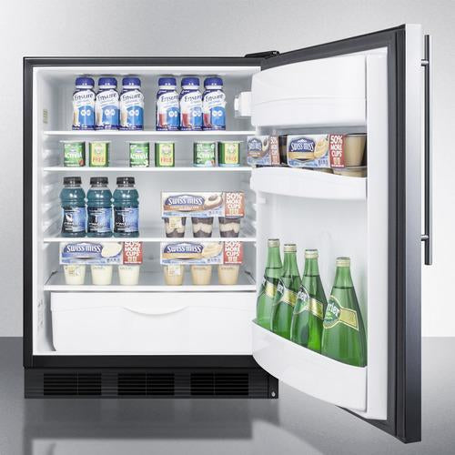 Accucold 24" Wide Built-In All-Refrigerator Auto Defrost with Stainless Steel Door