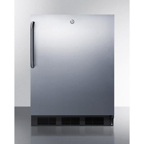 Accucold 24" Wide Built-In All-Refrigerator Auto Defrost with Stainless Steel Exterior