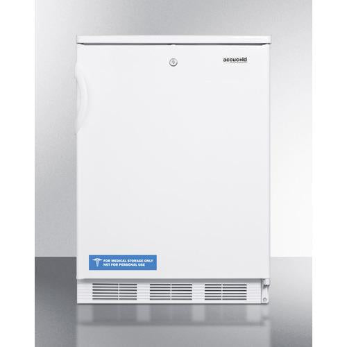 Accucold 24" Wide Built-In All-Refrigerator in White Exterior