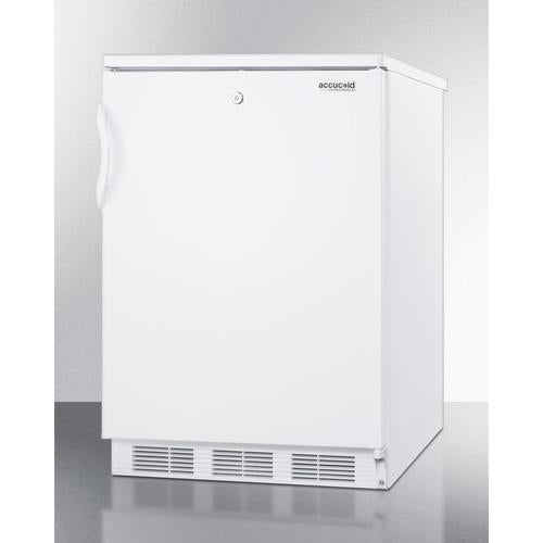 Accucold 24" Wide Built-In All-Refrigerator in White Exterior