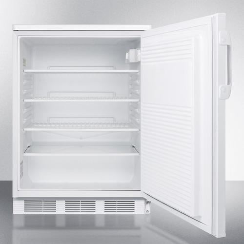 Accucold 24" Wide Built-In All-Refrigerator in White Exterior