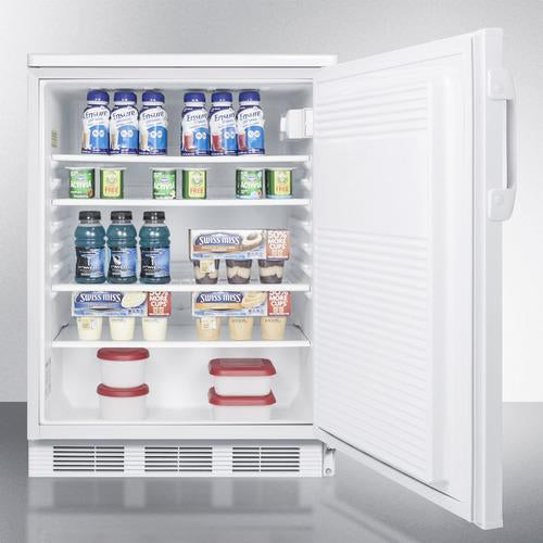 Accucold 24" Wide Built-In All-Refrigerator in White Exterior