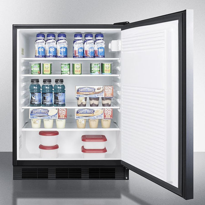 Accucold 24" Wide Built-In All-Refrigerator with Horizontal Handle ADA Compliant