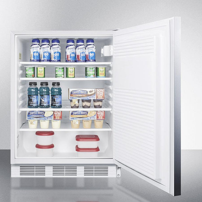 Accucold 24" Wide Built-In All-Refrigerator with Horizontal Handle ADA Compliant