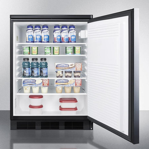 Accucold 24" Wide Built-In All-Refrigerator with Horizontal Handle