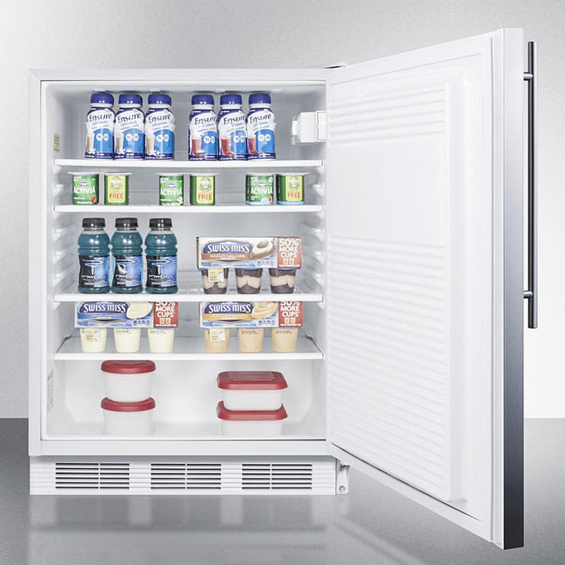 Accucold 24" Wide Built-In All-Refrigerator with Thin Handle ADA Compliant
