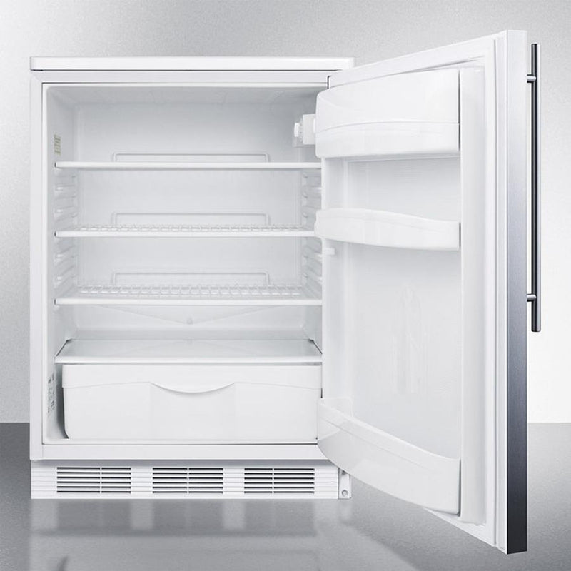 Accucold 24" Wide Built-In All-Refrigerator with Thin Handle