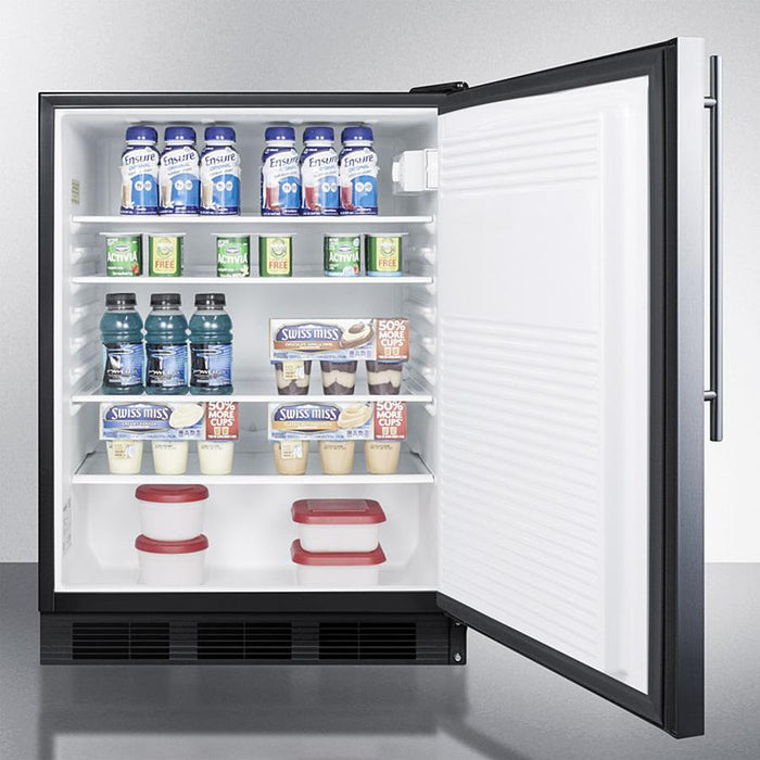 Accucold 24" Wide Built-In All-Refrigerator with Thin Handle