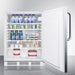Accucold 24" Wide Built-In All-Refrigerator with Towel Bar Handle ADA Compliant