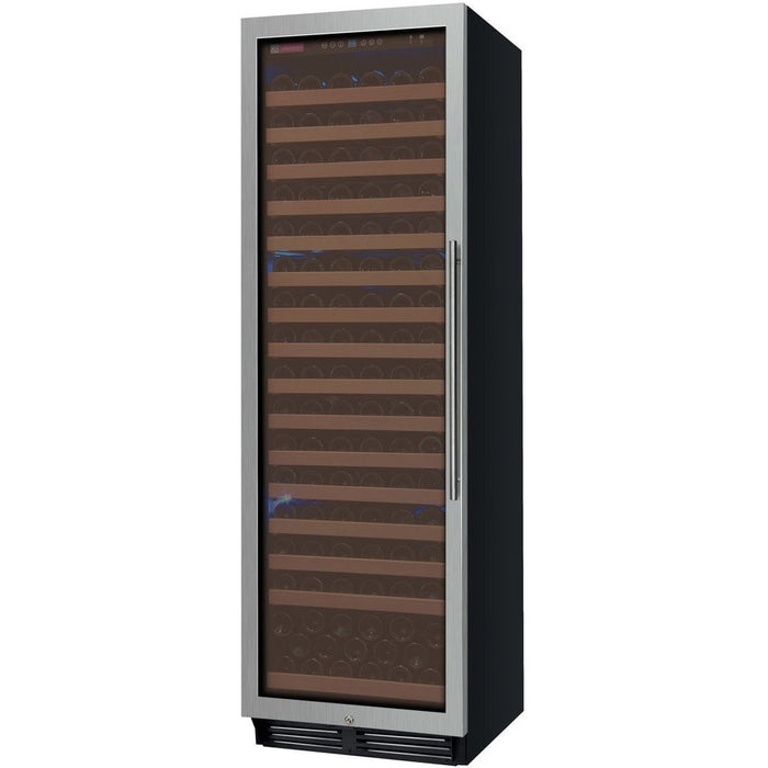 Allavino 24" Wide FlexCount Classic II Tru-Vino 174 Bottle Single Zone Stainless Steel Left Hinge Wine Refrigerator YHWR174-1SL20