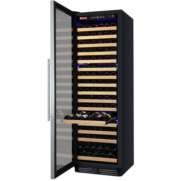 Allavino 24" Wide FlexCount Classic II Tru-Vino 174 Bottle Single Zone Stainless Steel Left Hinge Wine Refrigerator YHWR174-1SL20