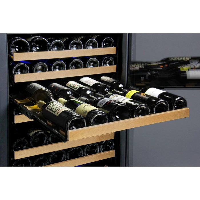 Allavino 24" Wide FlexCount II Tru-Vino 177 Bottle Single Zone Black Left Hinge Wine Refrigerator VSWR177-1BL20