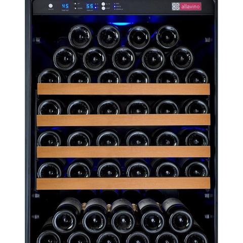 Allavino 24" Wide FlexCount II Tru-Vino 177 Bottle Single Zone Black Right Hinge Wine Refrigerator VSWR177-1BR20