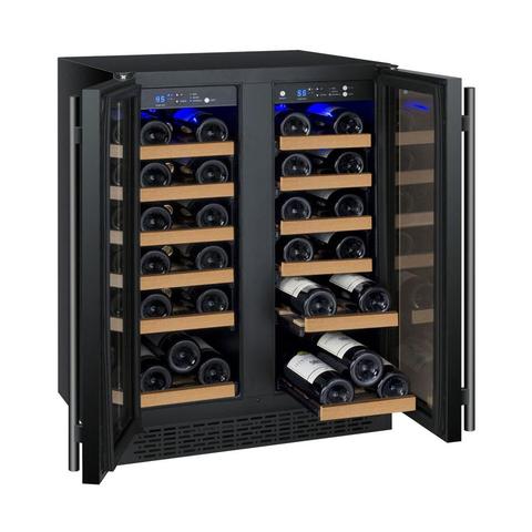 Allavino 24" Wide FlexCount II Tru-Vino 36 Bottle Dual Zone Black Wine Refrigerator AO VSWR36-2BF20