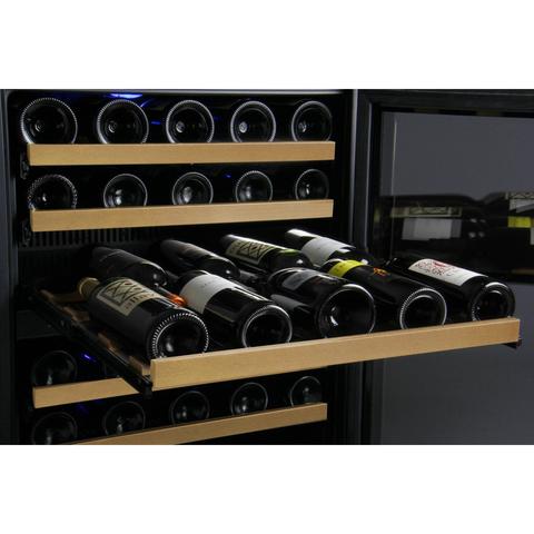 Allavino 24" Wide FlexCount II Tru-Vino 56 Bottle Dual Zone Black Right Hinge Wine Refrigerator AO VSWR56-2BR20