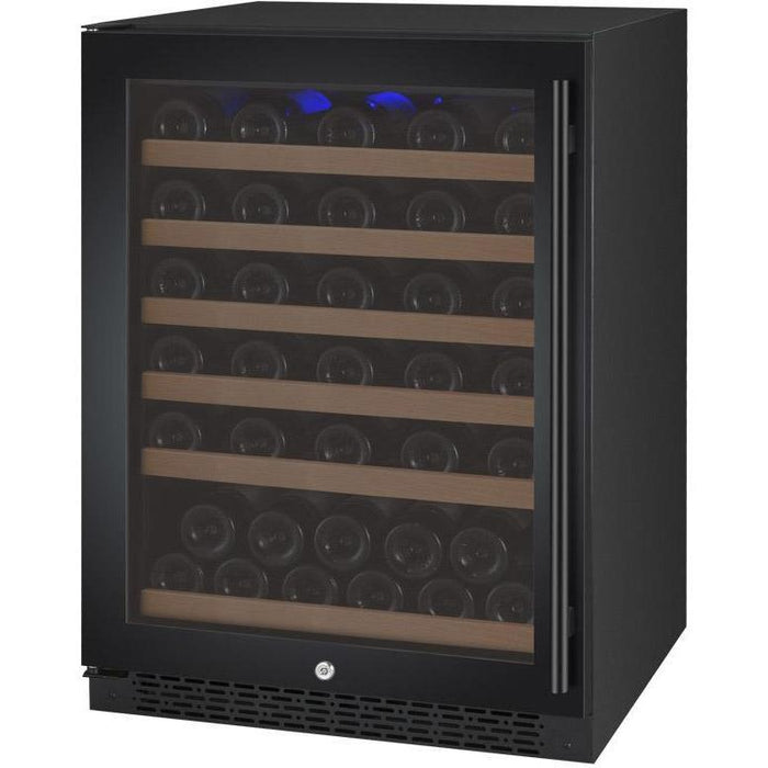 Allavino 24" Wide FlexCount II Tru-Vino 56 Bottle Single Zone Black Left Hinge Wine Refrigerator AO VSWR56-1BL20