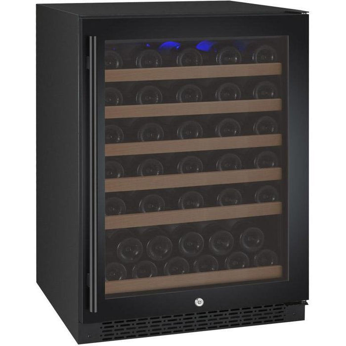 Allavino 24" Wide FlexCount II Tru-Vino 56 Bottle Single Zone Black Right Hinge Wine Refrigerator AO VSWR56-1BR20