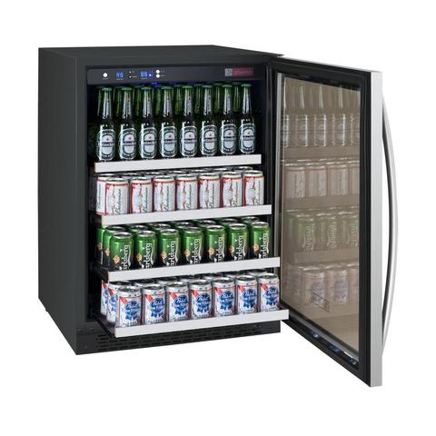 Allavino 24" Wide FlexCount II Tru-Vino Stainless Steel Left Hinge Beverage Center AO VSBC24-SL20