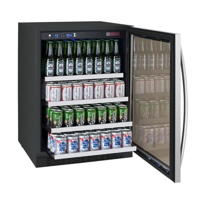 Allavino 24" Wide FlexCount II Tru-Vino Stainless Steel Right Hinge Beverage Center AO VSBC24-SR20