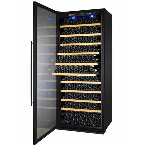 Allavino 32" Wide Vite II Tru-Vino 277 Bottle Single Zone Black Left Hinge Wine Refrigerator YHWR305-1BL20