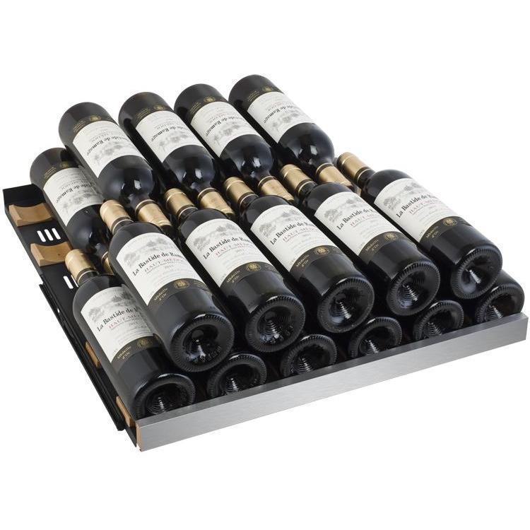 Allavino 47" Wide FlexCount II Tru-Vino 349 Bottle Three Zone Black Side-by-Side Wine Refrigerator 3Z-VSWR7772-B20