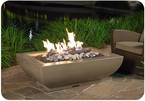 American Fyre Designs 50" Bordeaux Rectangle Firebowl - 435-BA-11-M4NC