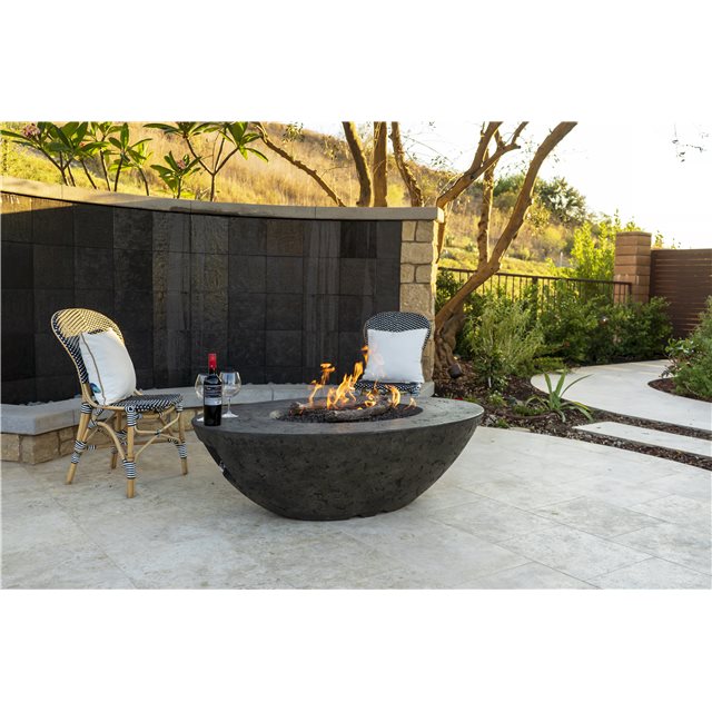 American Fyre Designs Calais Oval Black Lava Firetable - 759-BA-11-M4PC