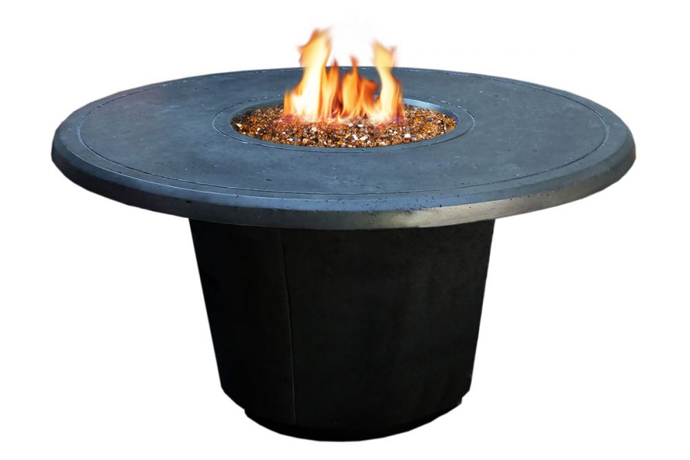 American Fyre Designs Cosmopolitan Light Basalt Round Firetable - 645-LB-11-M2PC