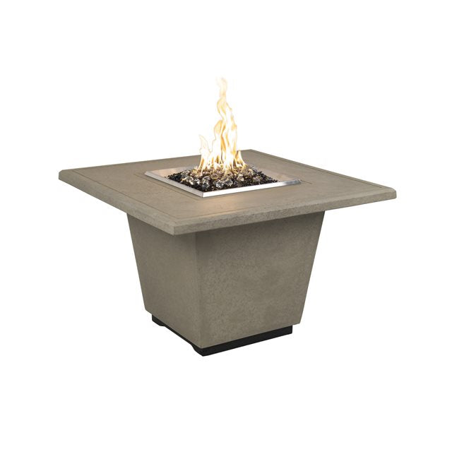 American Fyre Designs Cosmopolitan Light Basalt Square Firetable - 640-LB-11-M2PC