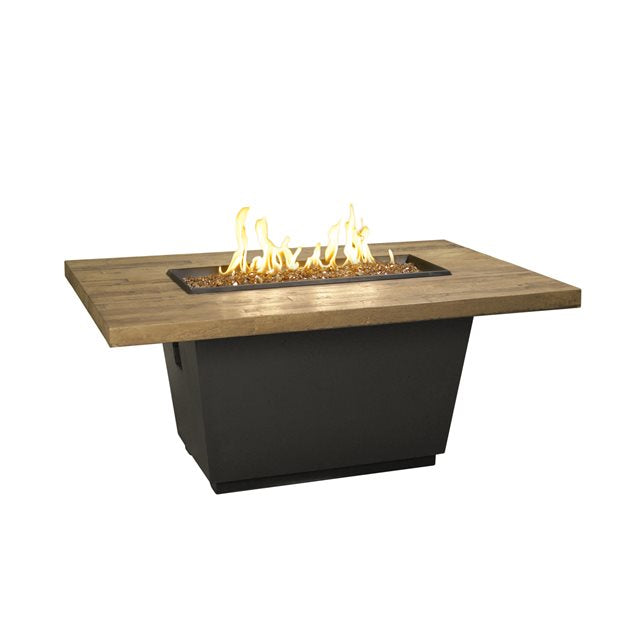 American Fyre Designs Reclaimed Wood Cosmo French Barrel Oak Rectangle Firetable - 635-BA-FO-M4NC