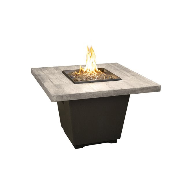 American Fyre Designs Reclaimed Wood Cosmopolitan Silver Pine Square Firetable - 640-BA-SP-M2NC