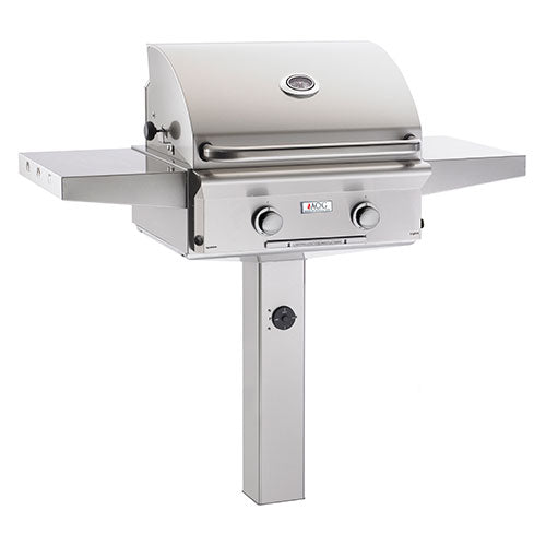 American Outdoor Grill 24" In-Ground Post "L" Series Gas Grill (Optional Rotisserie) - 24NGL