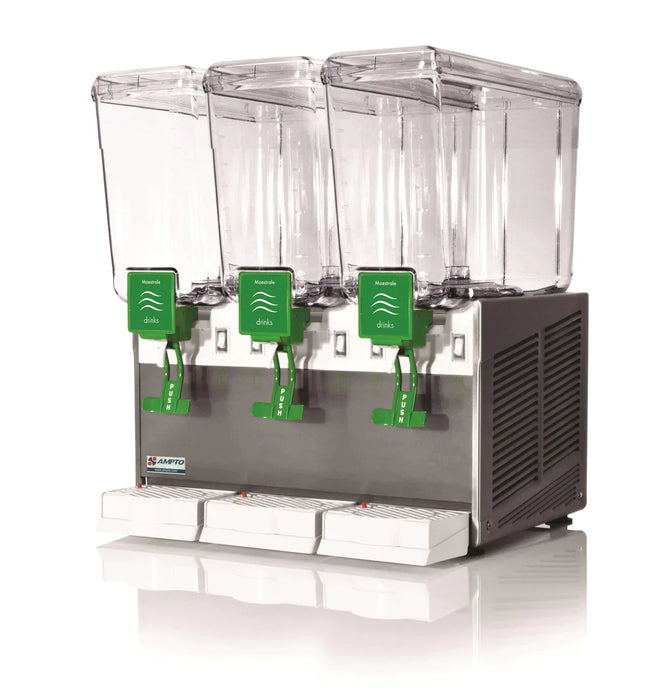 AMPTO Beverage Dispenser 3 Tanks - 3 Gallons ea. NSF/UL