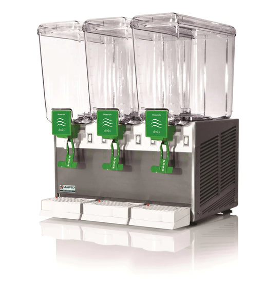 AMPTO Beverage Dispenser 3 Tanks - 5 Gallons ea. NSF/UL