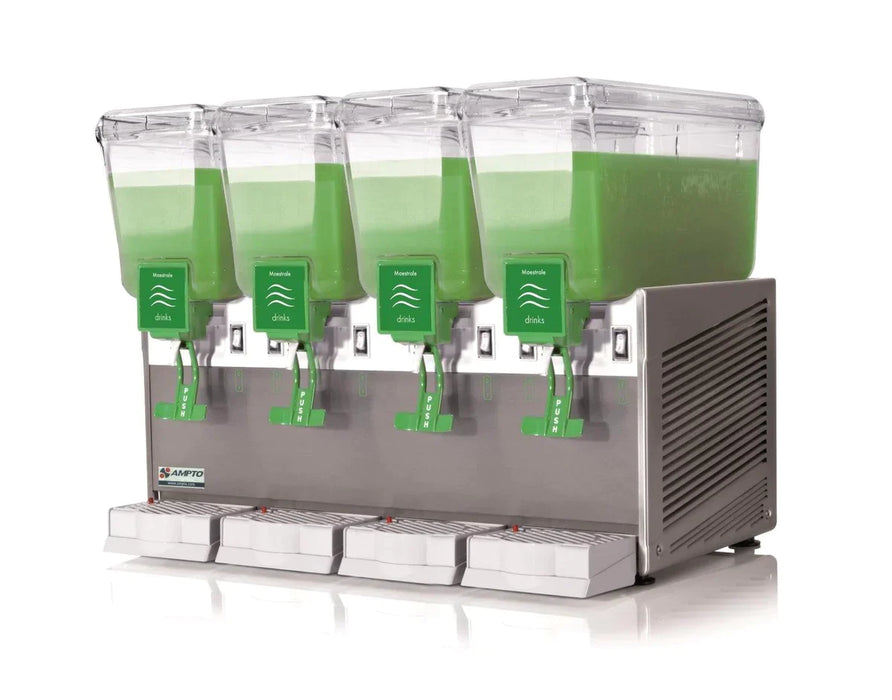 AMPTO Beverage Dispenser 4 Tanks - 3 Gallons ea. NSF/UL - C1456