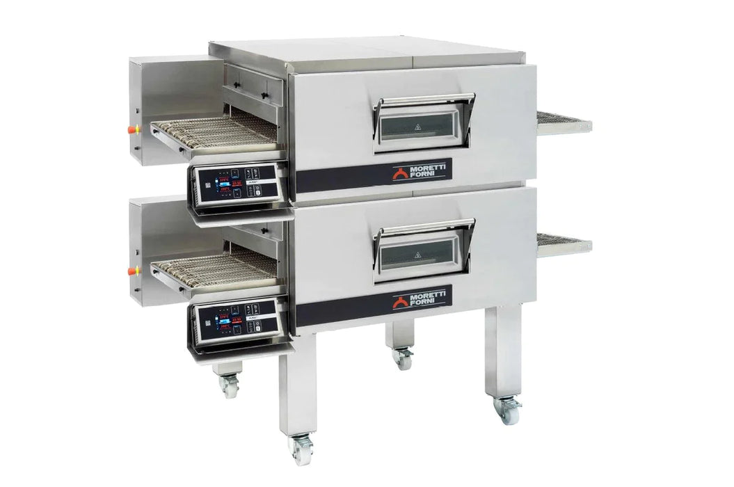 AMPTO Electric Conveyor Pizza Oven TT98E 44'' x 32'' x 3'' Chamber 2 Deck