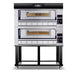 AMPTO Gas Pizza Oven P110G 44'' x 29'' x 7'' (Chamber) - 2 Decks