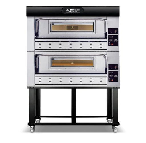 AMPTO Gas Pizza Oven P110G 44'' x 44'' x 7'' (Chamber) - 2 Decks