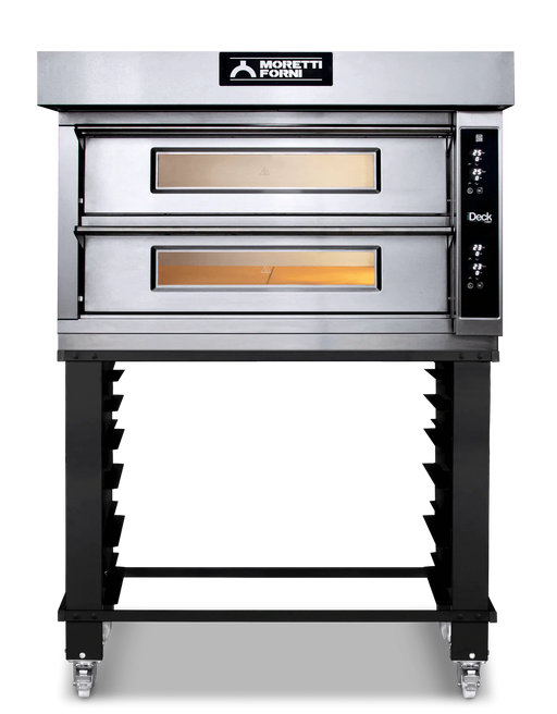 AMPTO iDeck electronic Control Electric Pizza Oven 41"W x 41"D chamber. 2 Deck