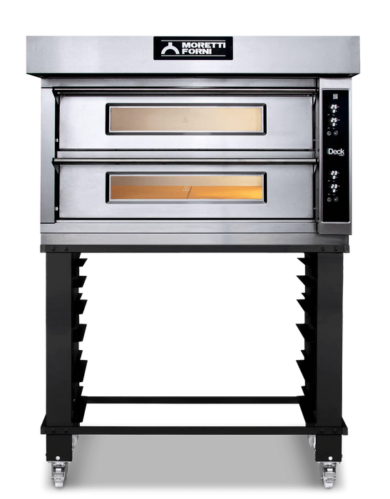 AMPTO iDeck electronic Control Electric Pizza Oven 41"W x 41"D chamber. 2 Deck