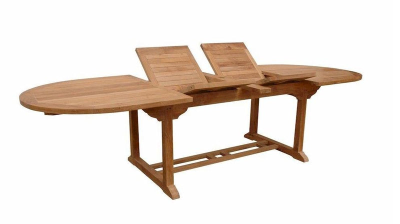 Anderson Teak Bahama 117" Oval Extension Table w/ Double Extensions - TBX-117VD
