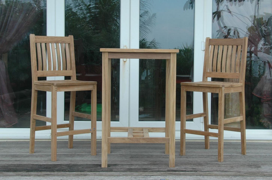 Anderson Teak Bahama Avalon 3-Piece Square Bar Set - Set-10