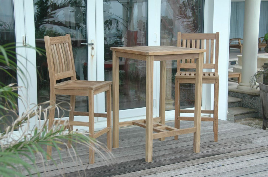 Anderson Teak Bahama Avalon 3-Piece Square Bar Set - Set-10