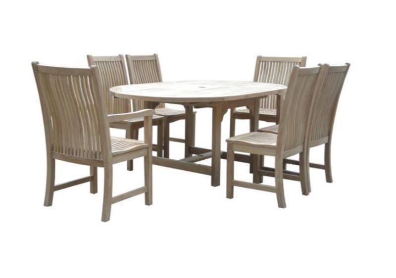 Anderson Teak Bahama Chicago 7-Piece Dining Chair C - Set-7