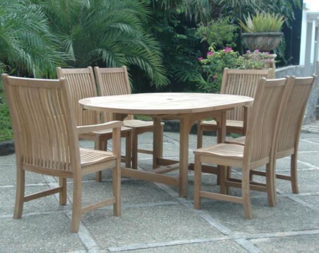 Anderson Teak Bahama Chicago 7-Piece Dining Chair C - Set-7