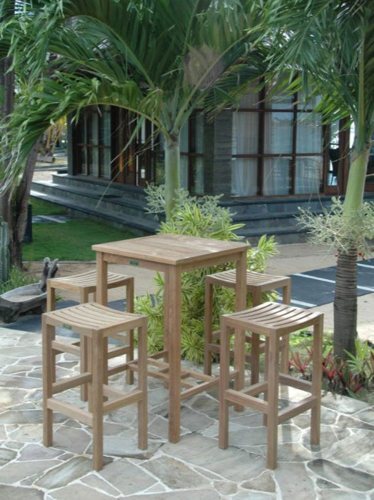 Anderson Teak Bahama Montego 5-Piece Square Bar Set - Set-113B