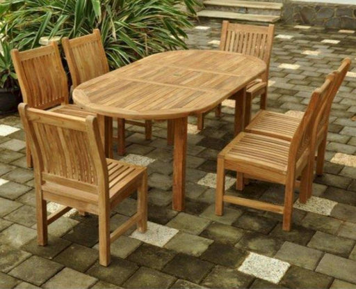 Anderson Teak Bahama Sahara 7-Piece 8' Rectangular Dining Set - Set-82