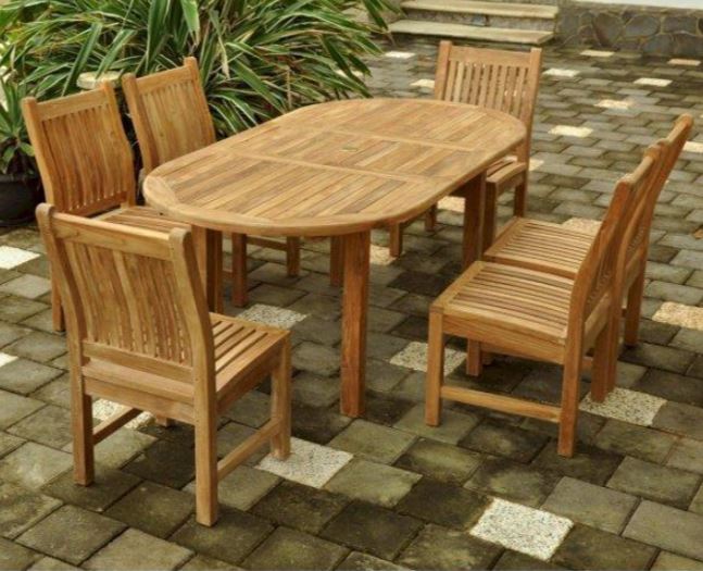 Anderson Teak Bahama Sahara 7-Piece 8' Rectangular Dining Set - Set-82