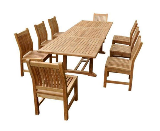 Anderson Teak Bahama Sahara 9-Piece 10' Rectangular Dining Set - Set-79